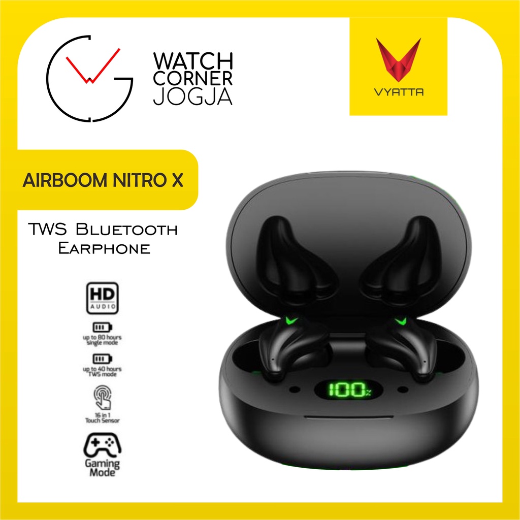 VYATTA Airboom Nitro X TWS Bluetooth Headset Gaming Earphone Gaming TWS ...