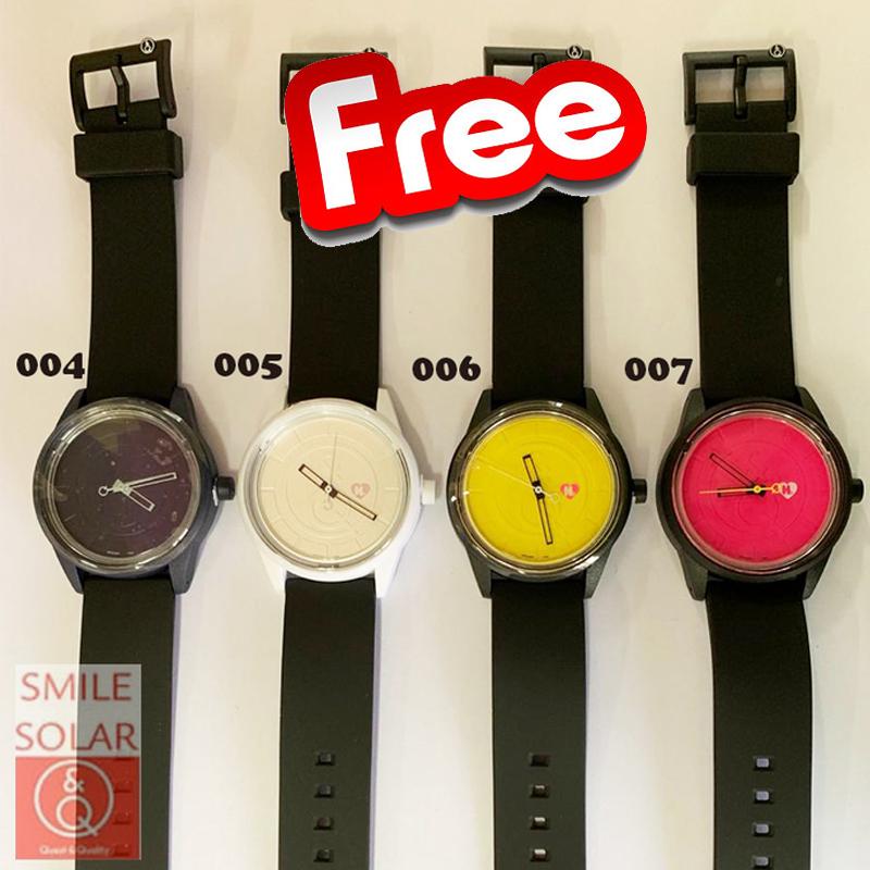 Buy One Get One Free Jam Tangan Original Q Q Smile Solar Black Series Lazada Indonesia