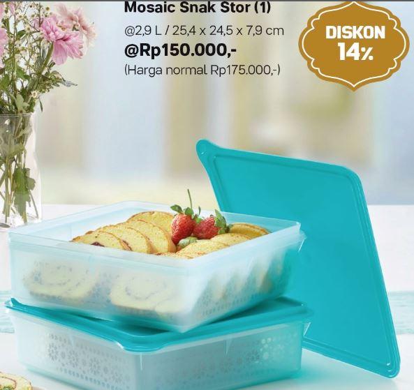 Tupperware Mosaic Snak Stor 2pcs/set // promo januari