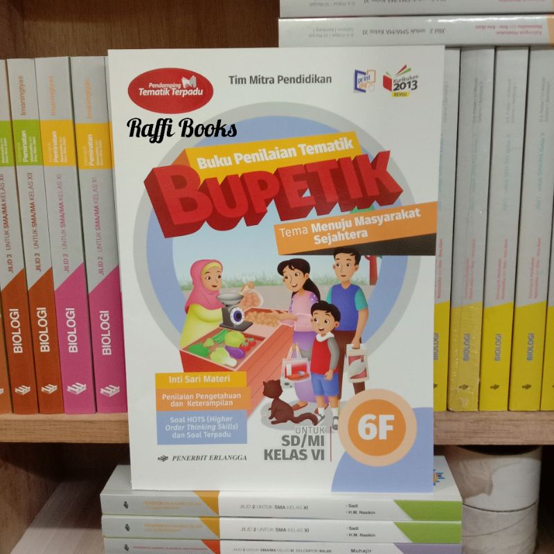 Buku Bupetik 6F,6G, Kelas 6 SD K13 Revisi Erlangga | Lazada Indonesia