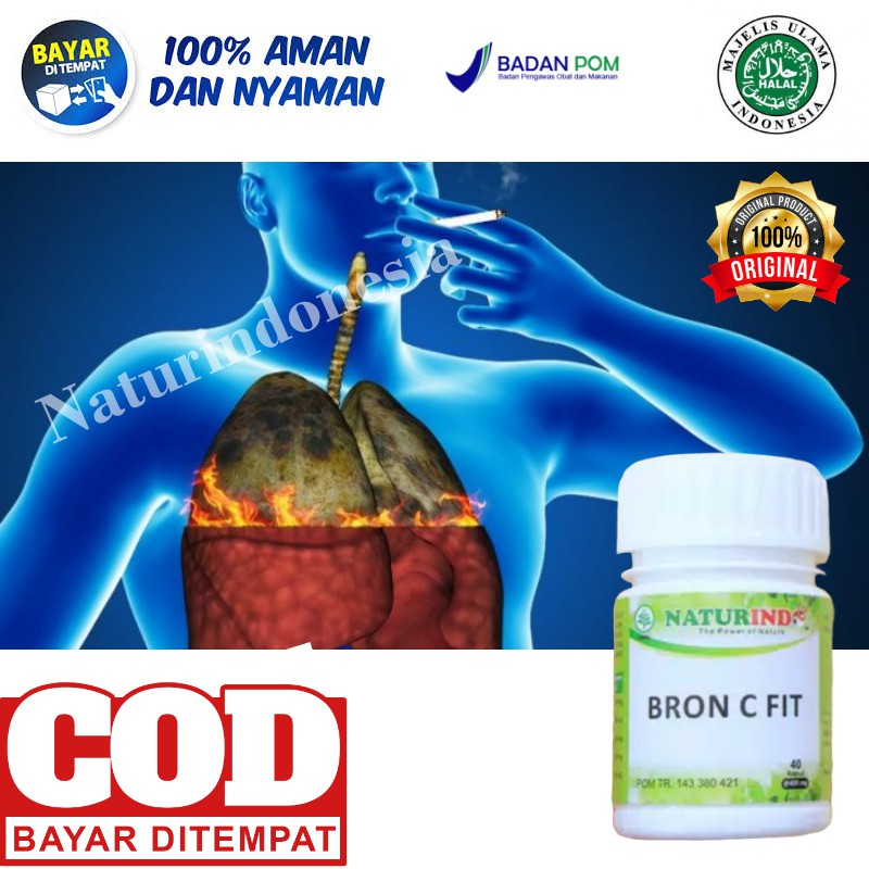 Obat Perokok Aktif Perokok Pasif Batuk Kering Batuk Berdahak Infeksi Paru Paru Naturindo Bron C Fit Lazada Indonesia