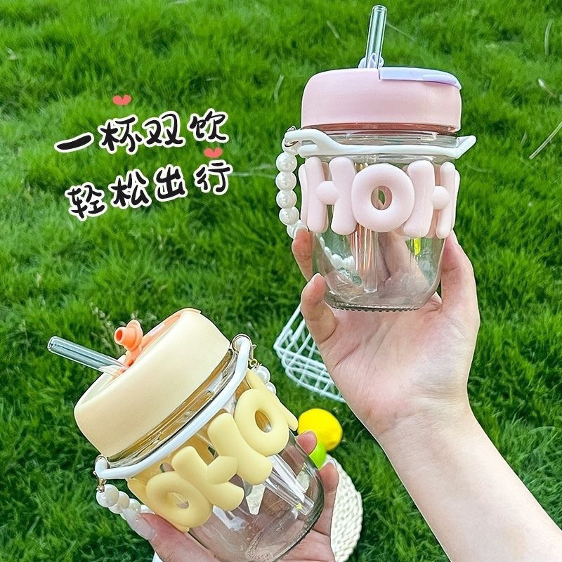 Tumblr Gelas Minum Kaca HOHO Tumbler Kaca Aesthetic Cup Kaca Simple ...