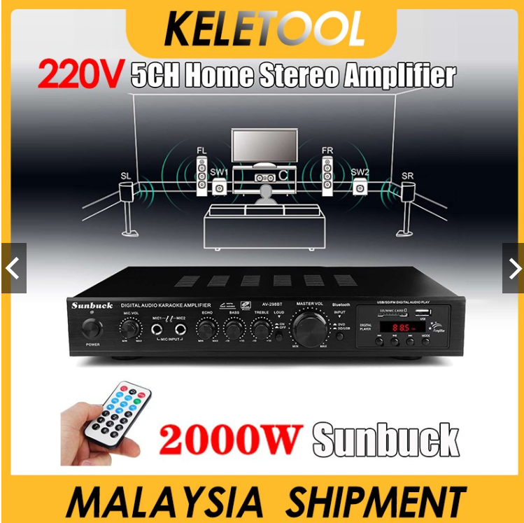 Ampli Karaoke Equalizer/Treble Bass Booster/EQ Audio Amplifier Penguat