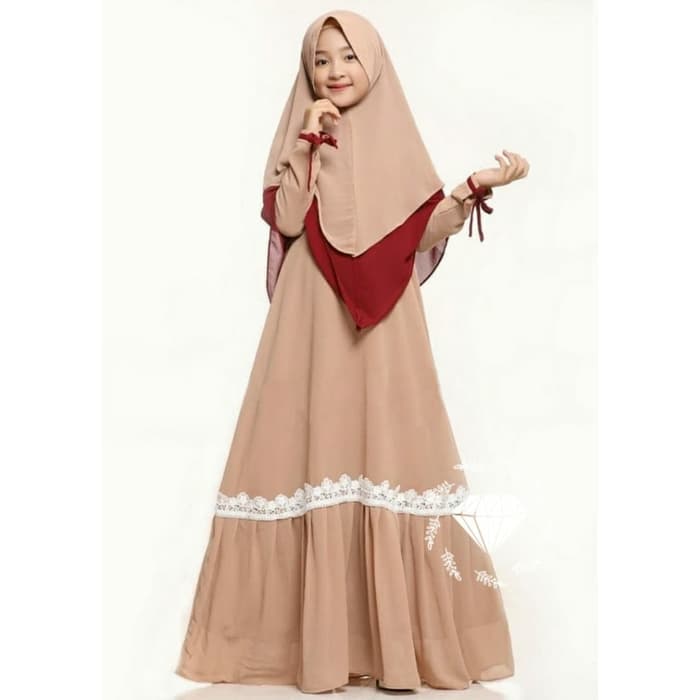 Busana Muslim Anak Remaja Kelas 6 Sd Smp Plus Jilbab Baju Syari Gamis Anak Smp Gamis Anak Usia 13 14 Tahun Gwenita Lazada Indonesia
