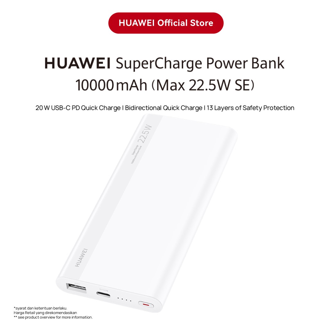 HUAWEI SuperCharge Power Bank 10000 mAh (Max 22.5W SE) | Lazada Indonesia