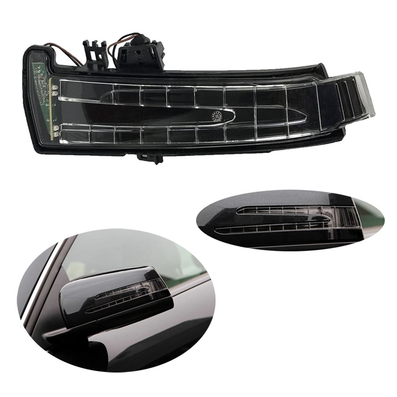 Pair for mercedes w204 w212 w221 led side mirror marker turn signal light lens 2129067401 2129067501