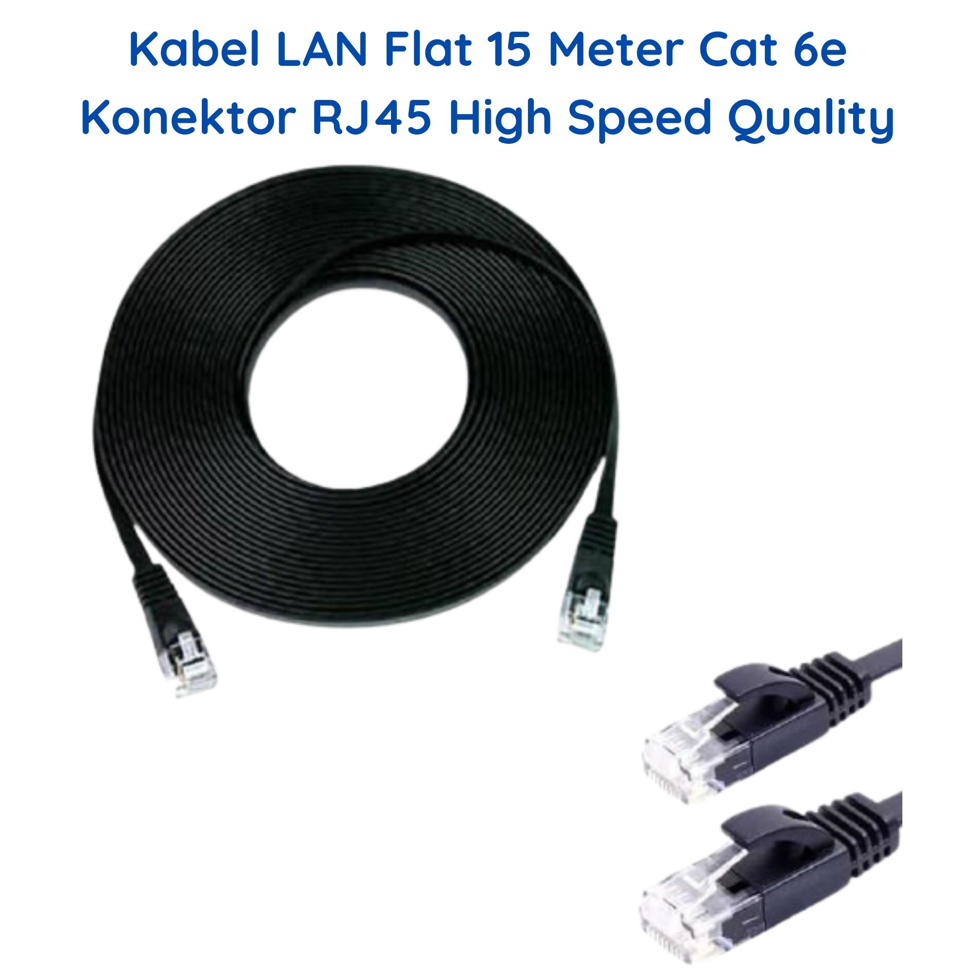 Kabel LAN Flat 15 Meter Cat 6e RJ45 Gigabit Ethernet Cat6e Cable LAN ...