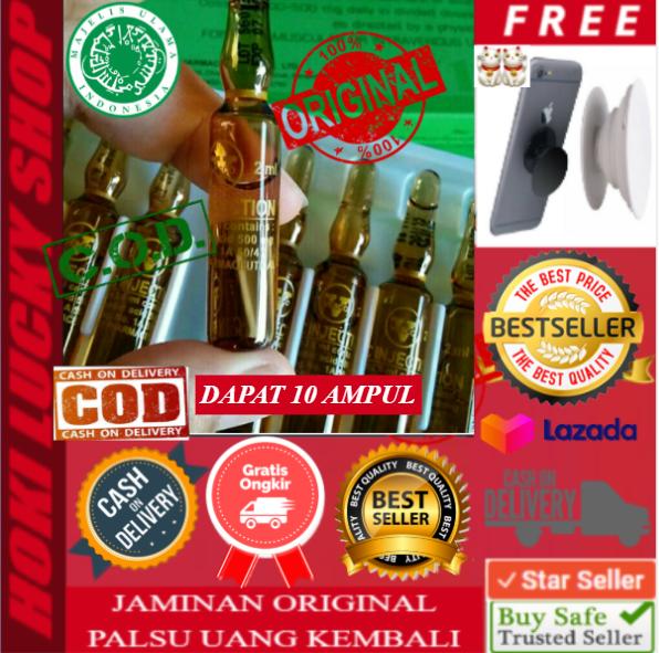 LUCKY COD - VC Injection 1 Box Dapat 10 Ampul / Vit C / Serum Vit C Original Ascorib Acid 100% + FREE PopSocket Keren 1 Pcs