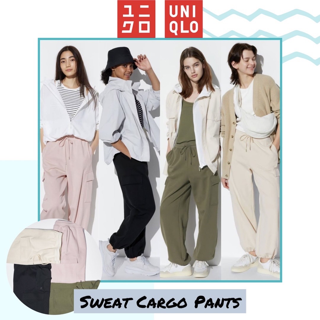 Sweat Cargo Pants by Uniql* [UNISEX] Celana Cargo Jogger Pria