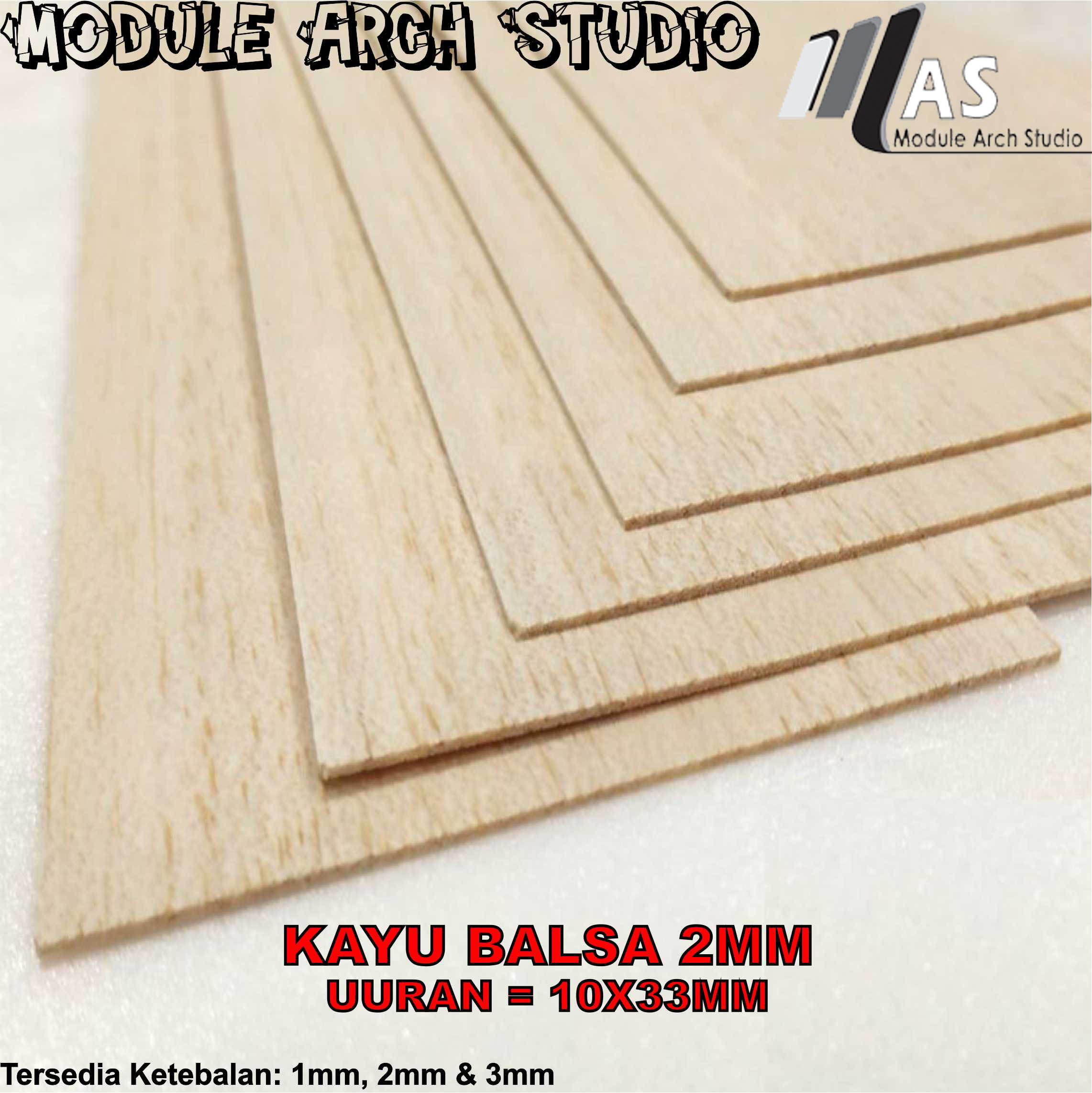 Kayu Balsa 2mm (10x33cm) Balsa Sheet Lazada Indonesia