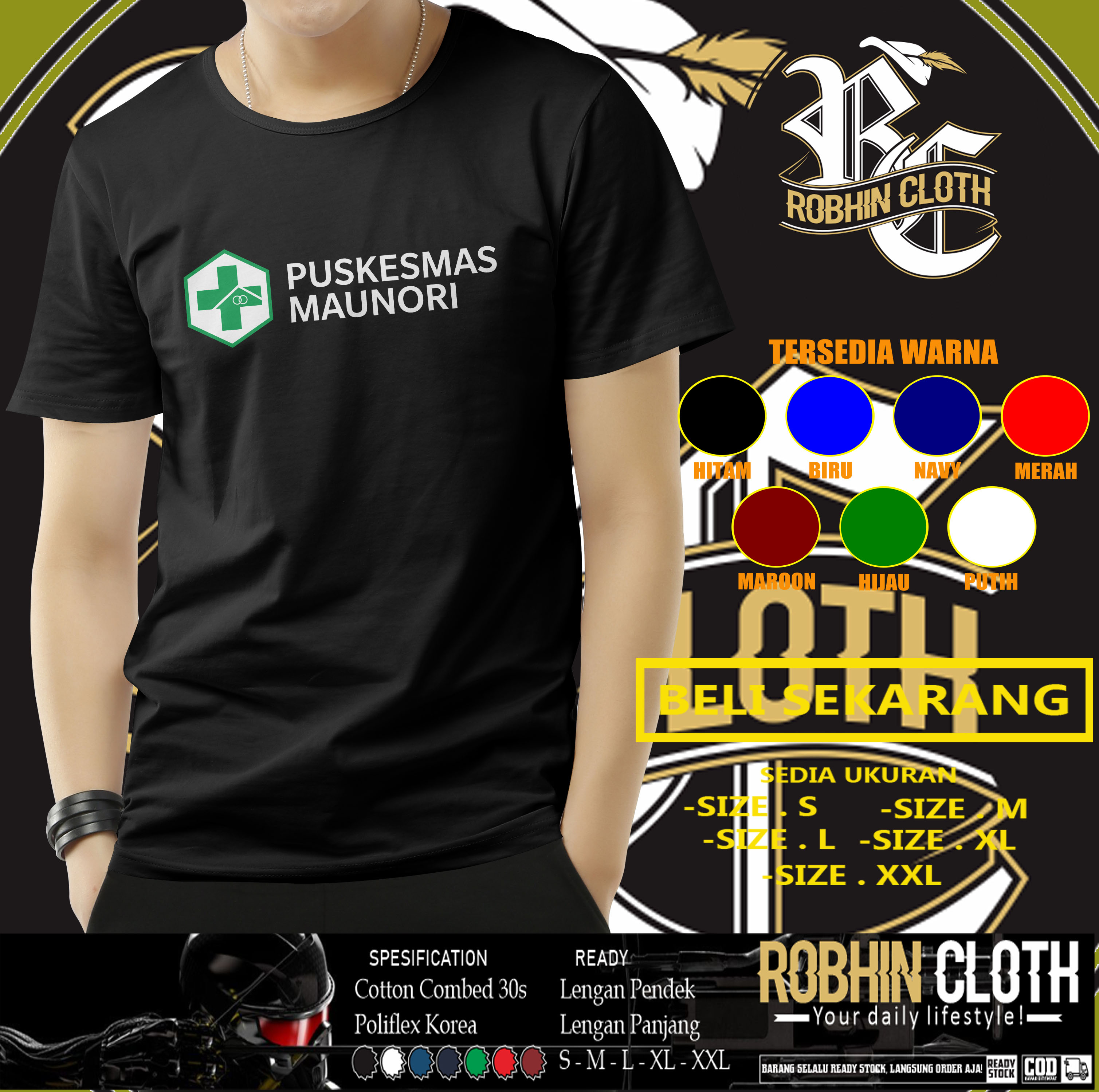 Kaos Puskesmas Logo Request Nama Instansi Baju Distro Lazada Indonesia