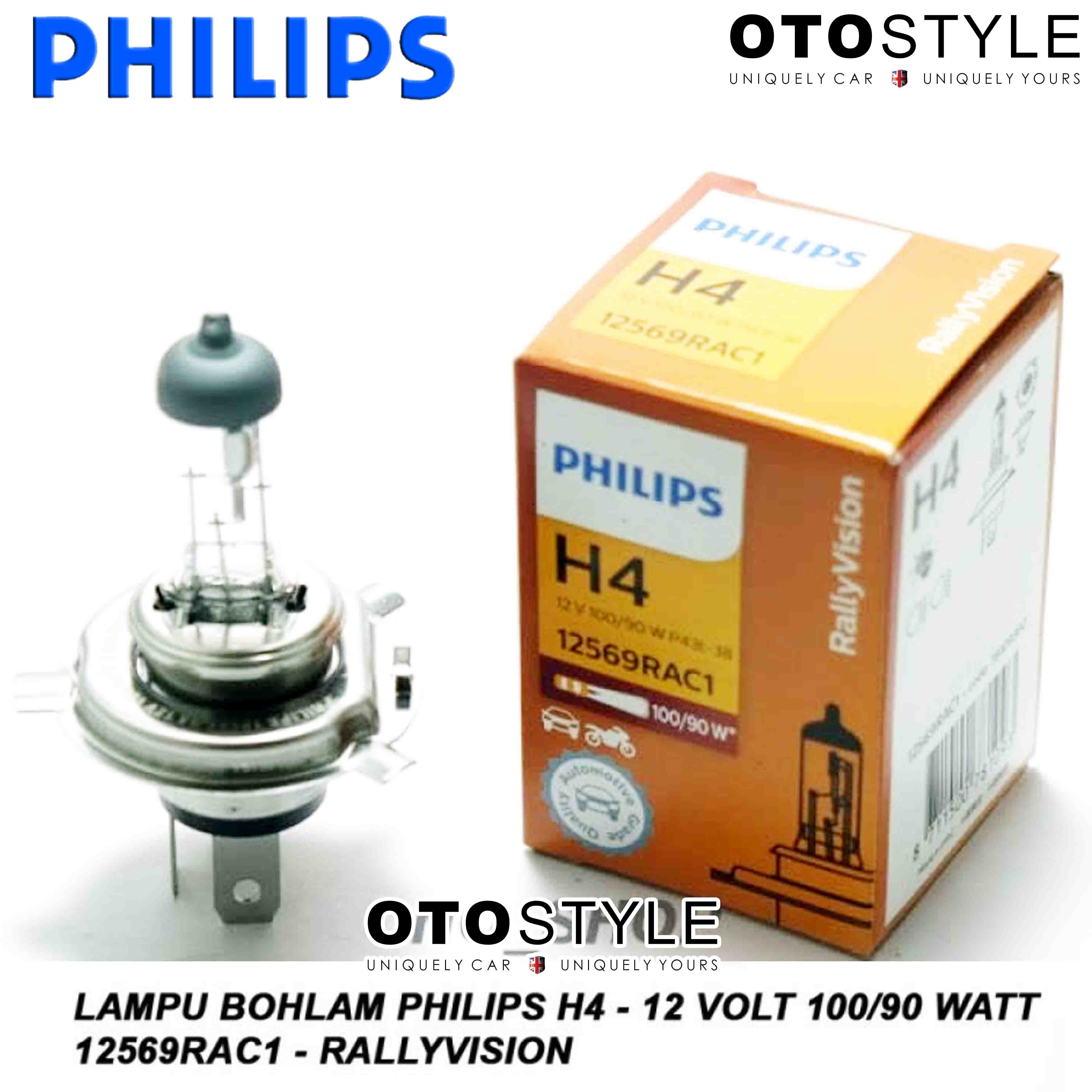 Jual Philips H4 Bohlam Lampu [100/ 90w] di Seller Butik Otomotif