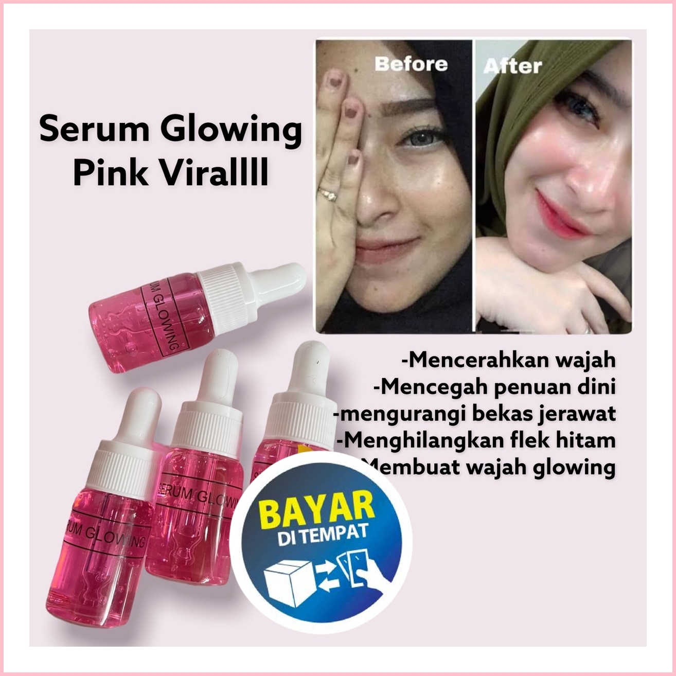 SERUM GLOWING PINK/ SERUM GLOWING 10 ML/SERUM GLOWING ORI/SERUM VIRAL