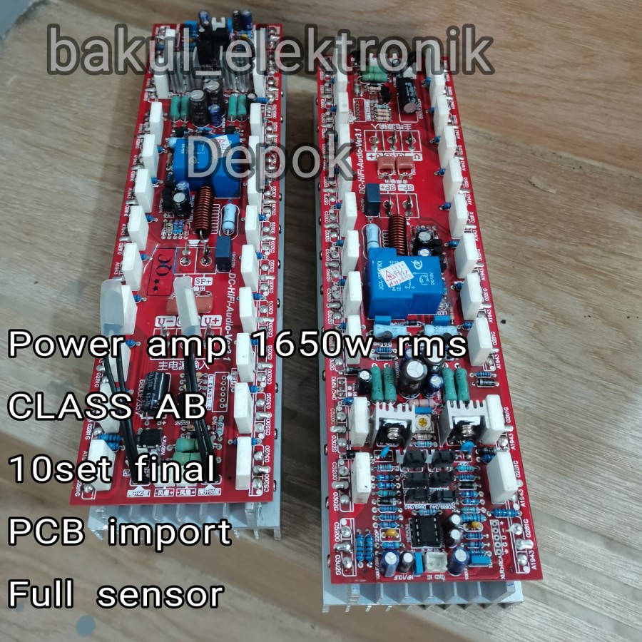 POWER AMPLFIER 1650W 1650 W full simetris class AB High power 10 set