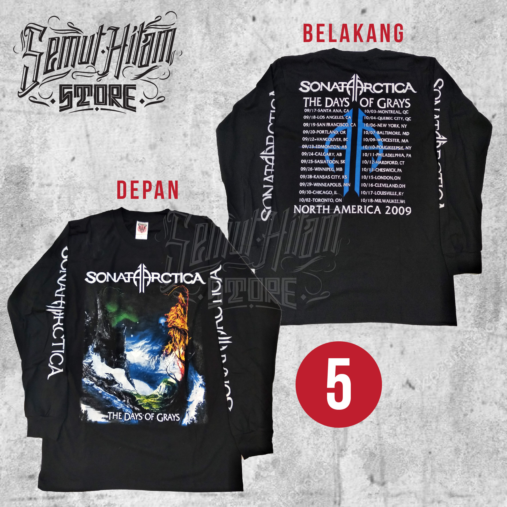 Kaos Oblong Panjang Longsleeve Builtup Musik Metal Prapatan