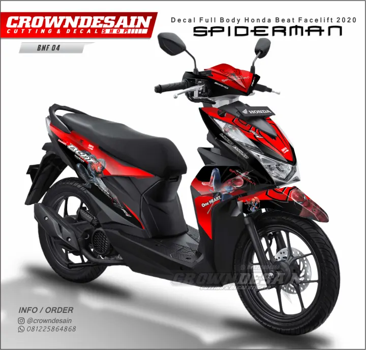 Aksesoris Motor Sticker Decal Beat 2020 Fullbody Motif Spiderman Lazada Indonesia