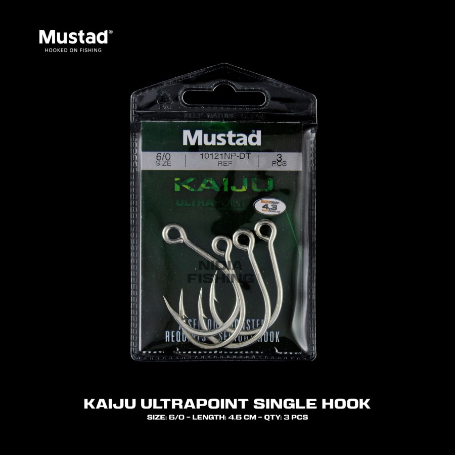 Mustad Kaiju Inline Single Hook Size 6/0 5pcs - Fish Hook