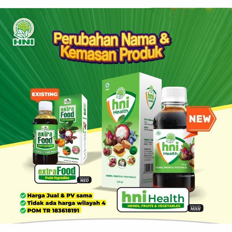 EXTRA FOOD HNI HNI EXTRA FOOD KEMASAN BARU EXTRAFOOD HNI/HNI Lazada