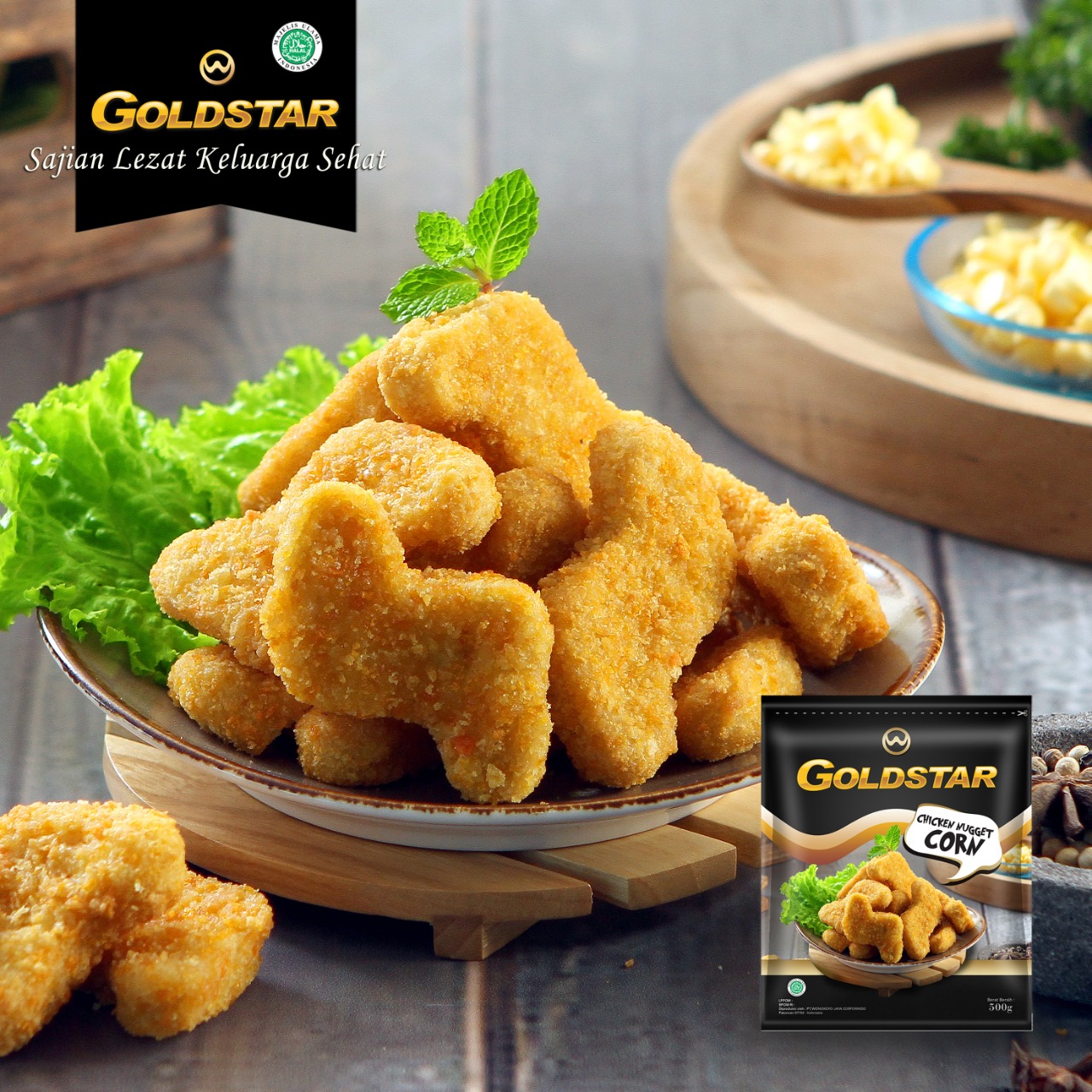 Goldstar Chicken Nugget Corn 500gr | Lazada Indonesia