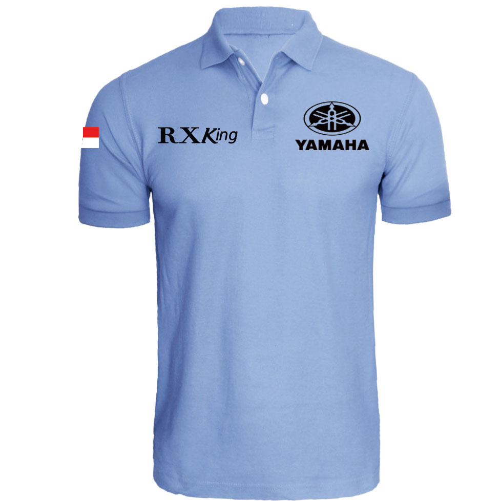 POLO SHIRT YAMAHA RX KING BIRU MUDA 