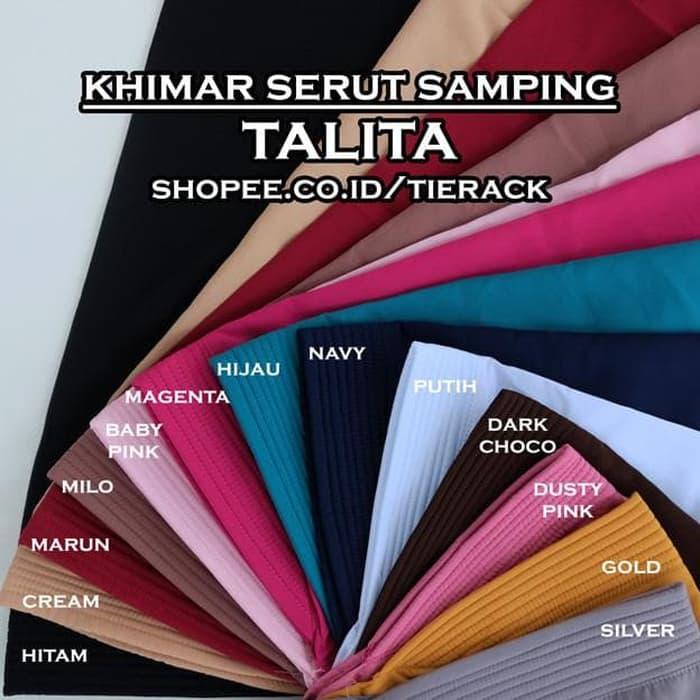 BARBARA - FASHION TERPOPULER KHIMAR TALITA SERUT SAMPING KANAN KIRI ( JILBAB /