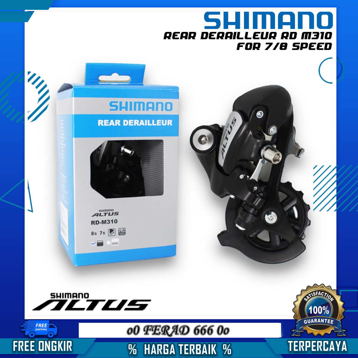 Rear Derailleur RD Shimano Altus M310 8 Speed Medium Cage | Lazada ...