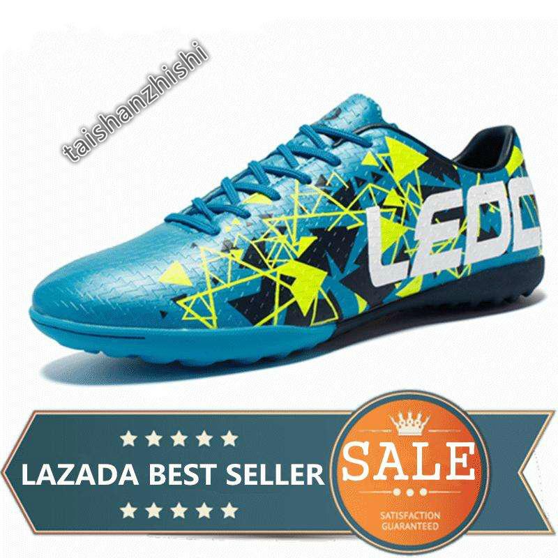 Ukuran 33-45 Pria Sol Yang Putus-putus Sepatu Sepak Bola Anak-anak Cleat Turf Sepatu Sneakers Sepak Bola Biru muda