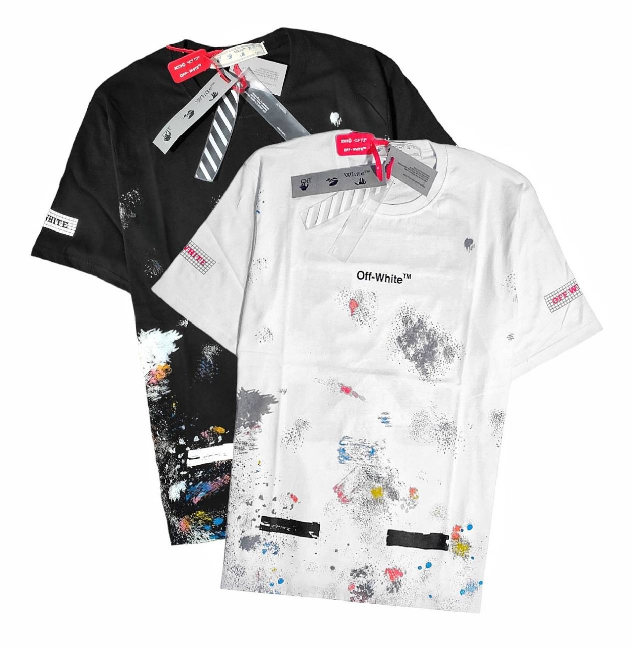 OFF-WHITE GALAXY T-shirt Full Print Oversize T-Shirt Cotton Combed