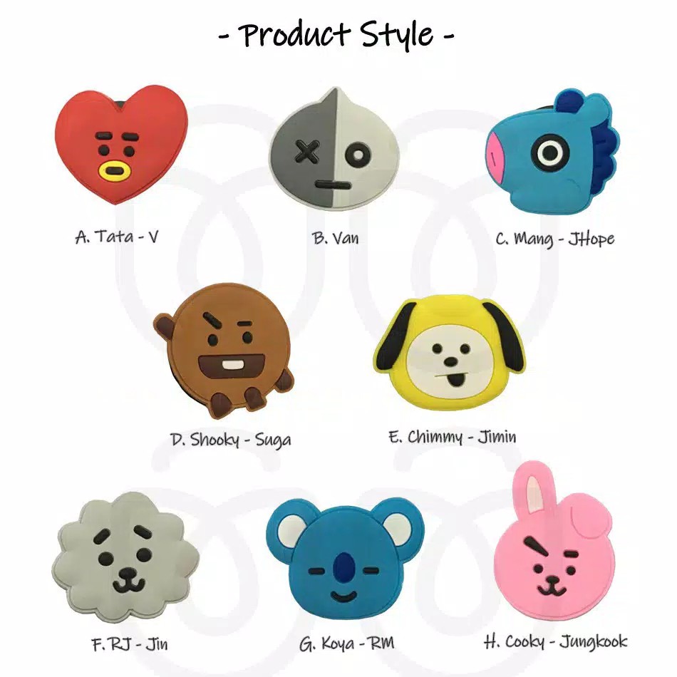 Popsocket BT21 BTS KPOP Karakter 3D Import Pop Socket Phone Holder