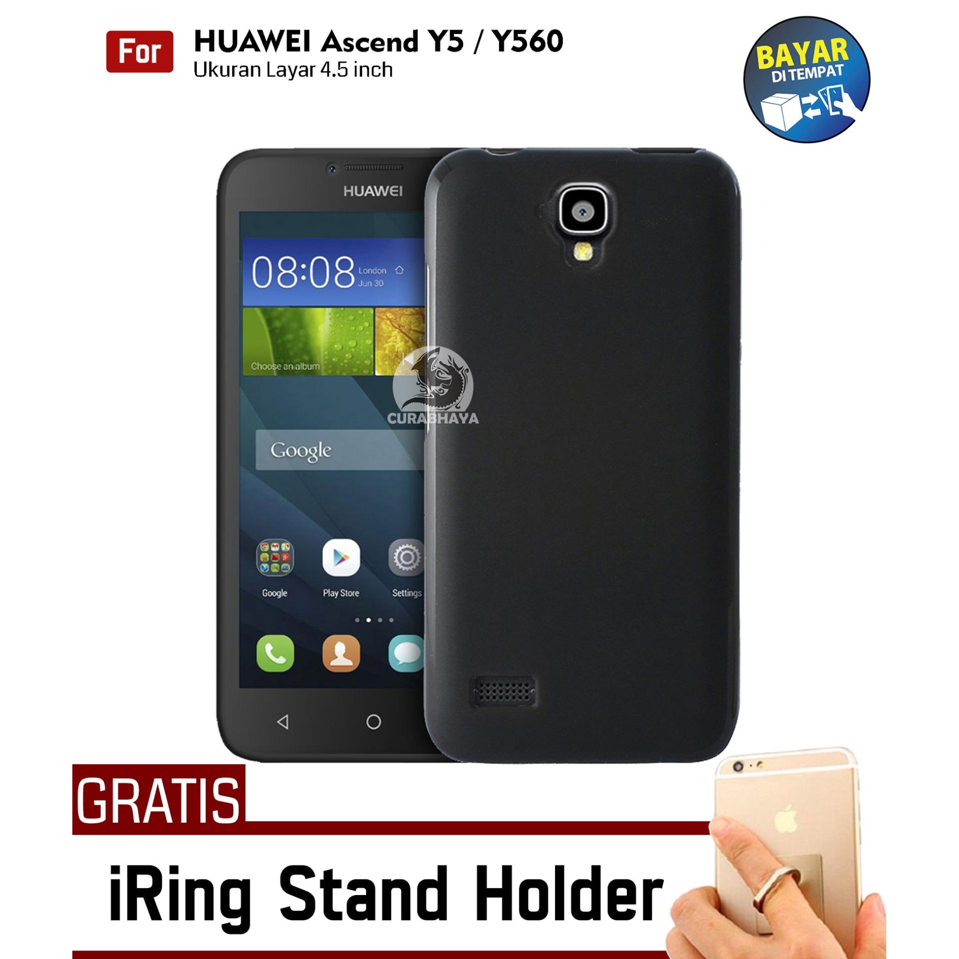 Midnight Huawei Y560 / Y5 Batik | Slim Case Black Matte Softcase Premium Baby Skin + Gratis Free iRing Stand