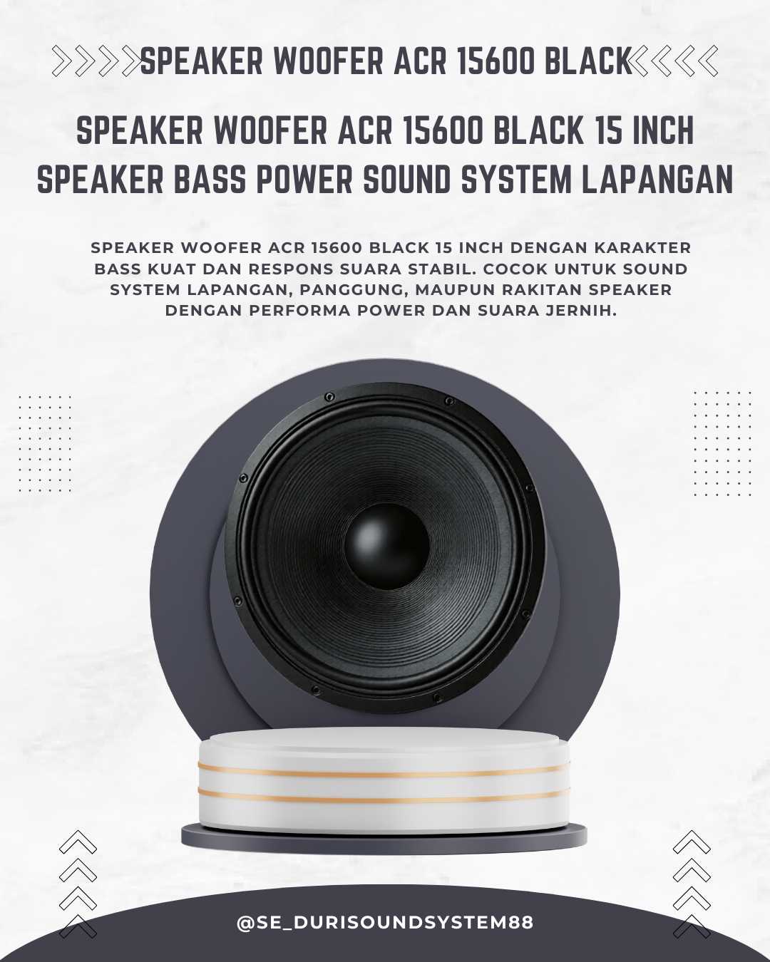 Speaker 15 Inch ACR 15600 Black speaker 15600 acr black Speaker