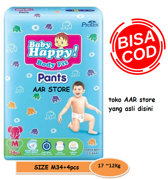 Baby Happy Pants M34+4 L30+4 XL26+4 Lazada Indonesia