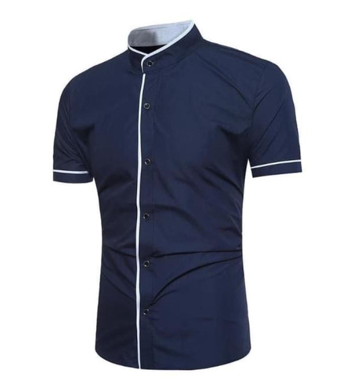FortKlass HEM TRENDY KEMEJA POLOS PRIA LENGAN PENDEK KEMEJA KASUAL SLIMFIT COWOK PUTIH HITAM NAVY MAROON