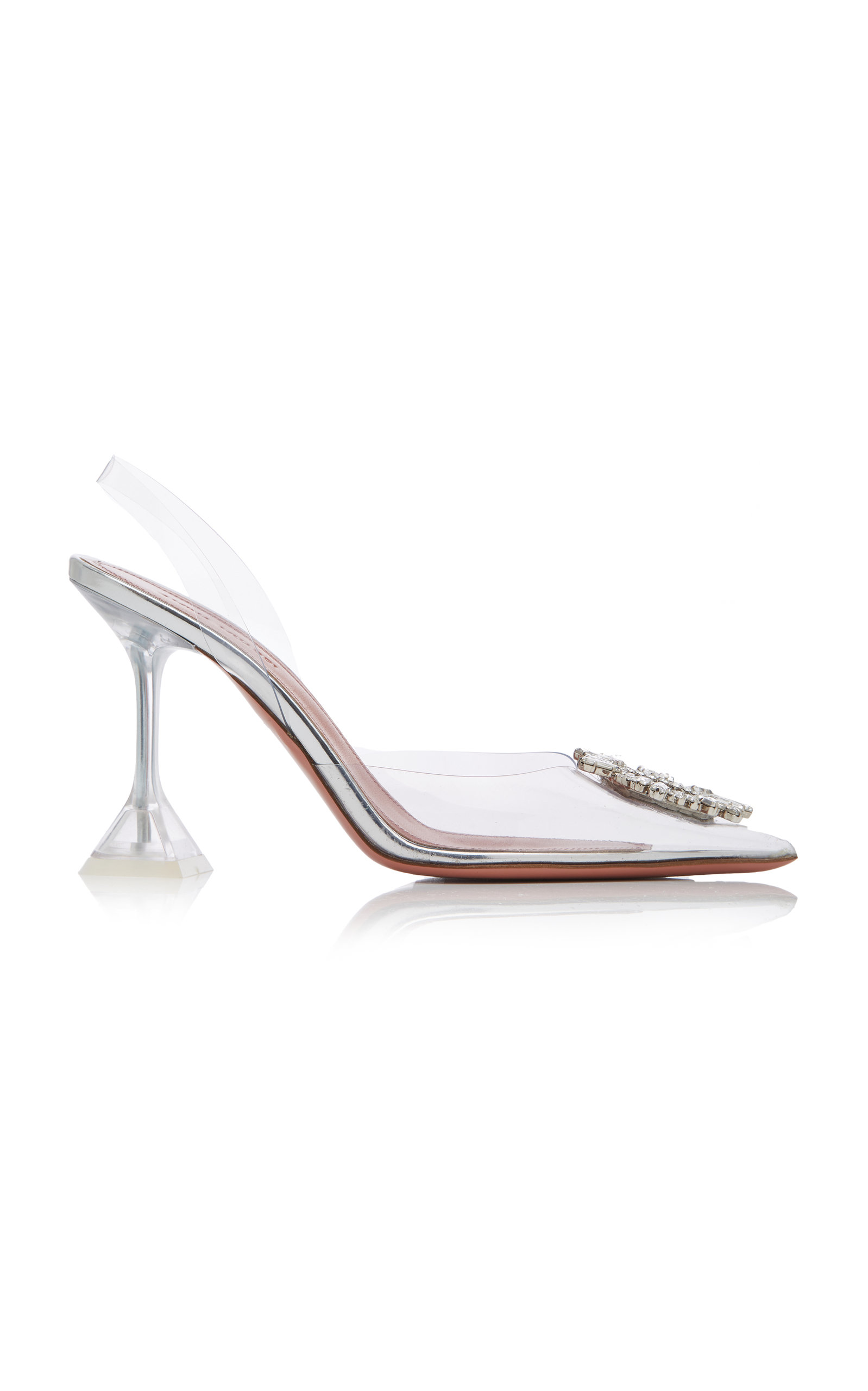 Sepatu Amina Muaddi Heels 7cm Transparant Lazada Indonesia