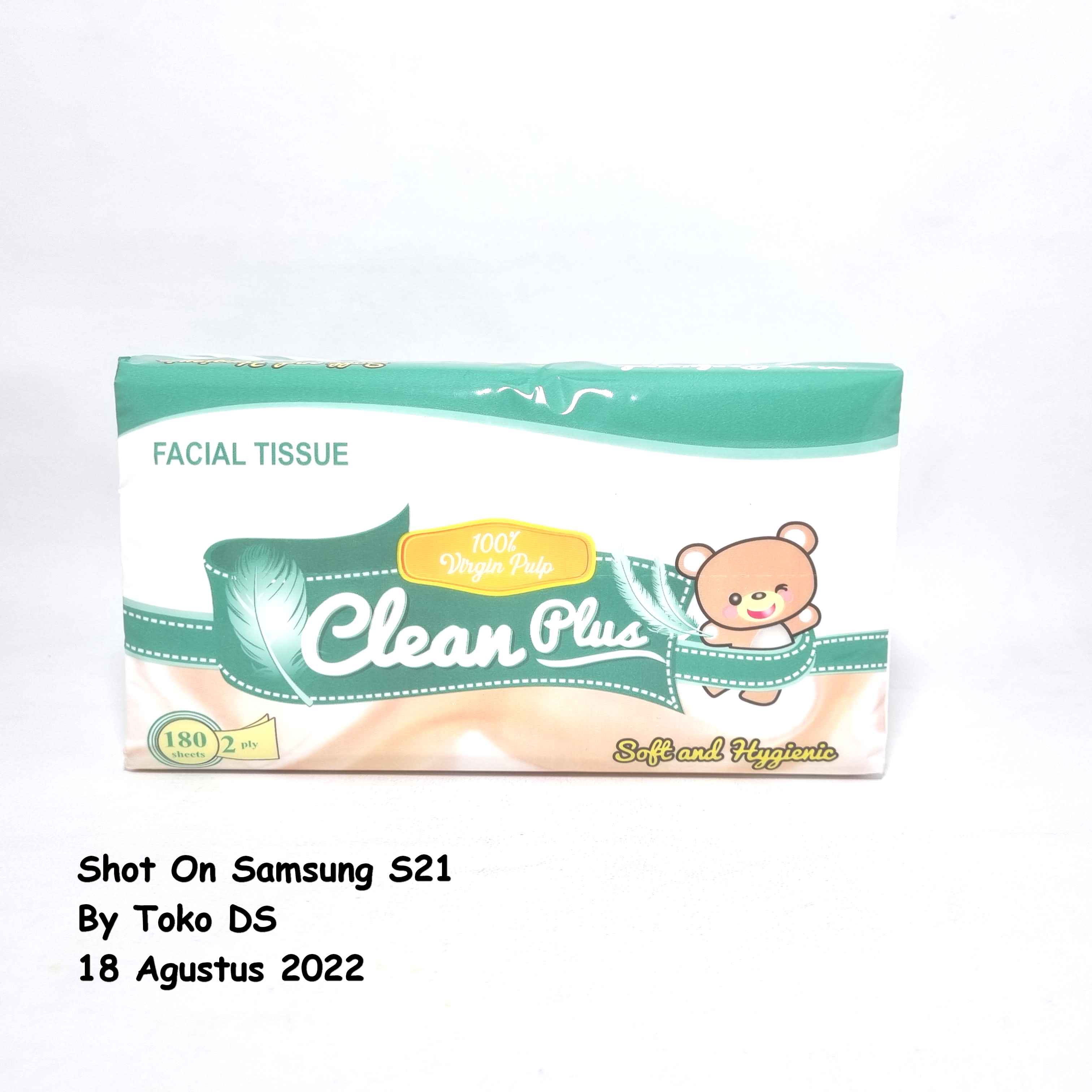 Tissue Clean Plus 180 Sheet 2 Ply Facial Tissue 2ply Tisu Wajah 180s