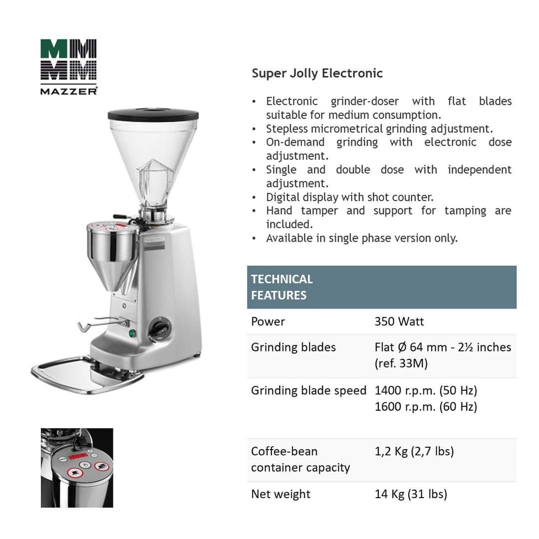 Mazzer Super Jolly Electric Grinder Automatic Lazada Lazada