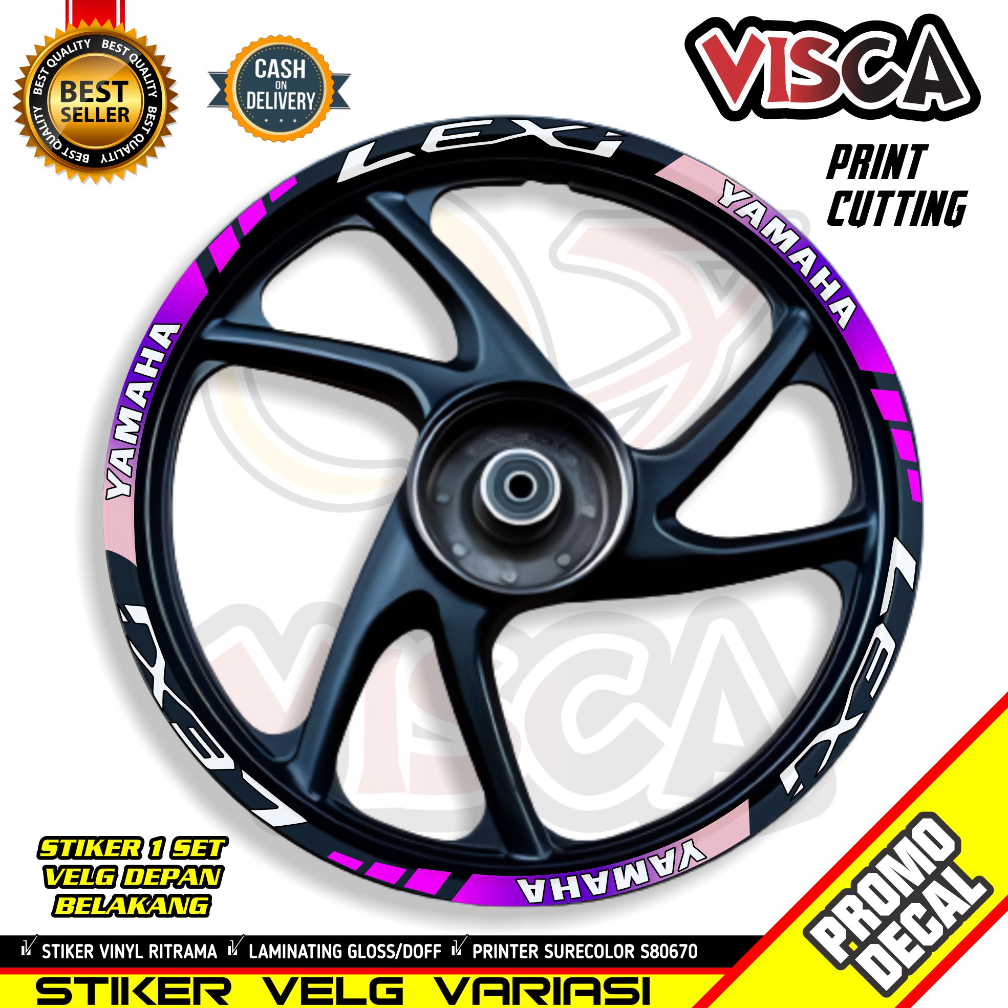 Stiker Velg List Velg Motor Stiker Velg LEXI Motif Bunglon | Lazada ...