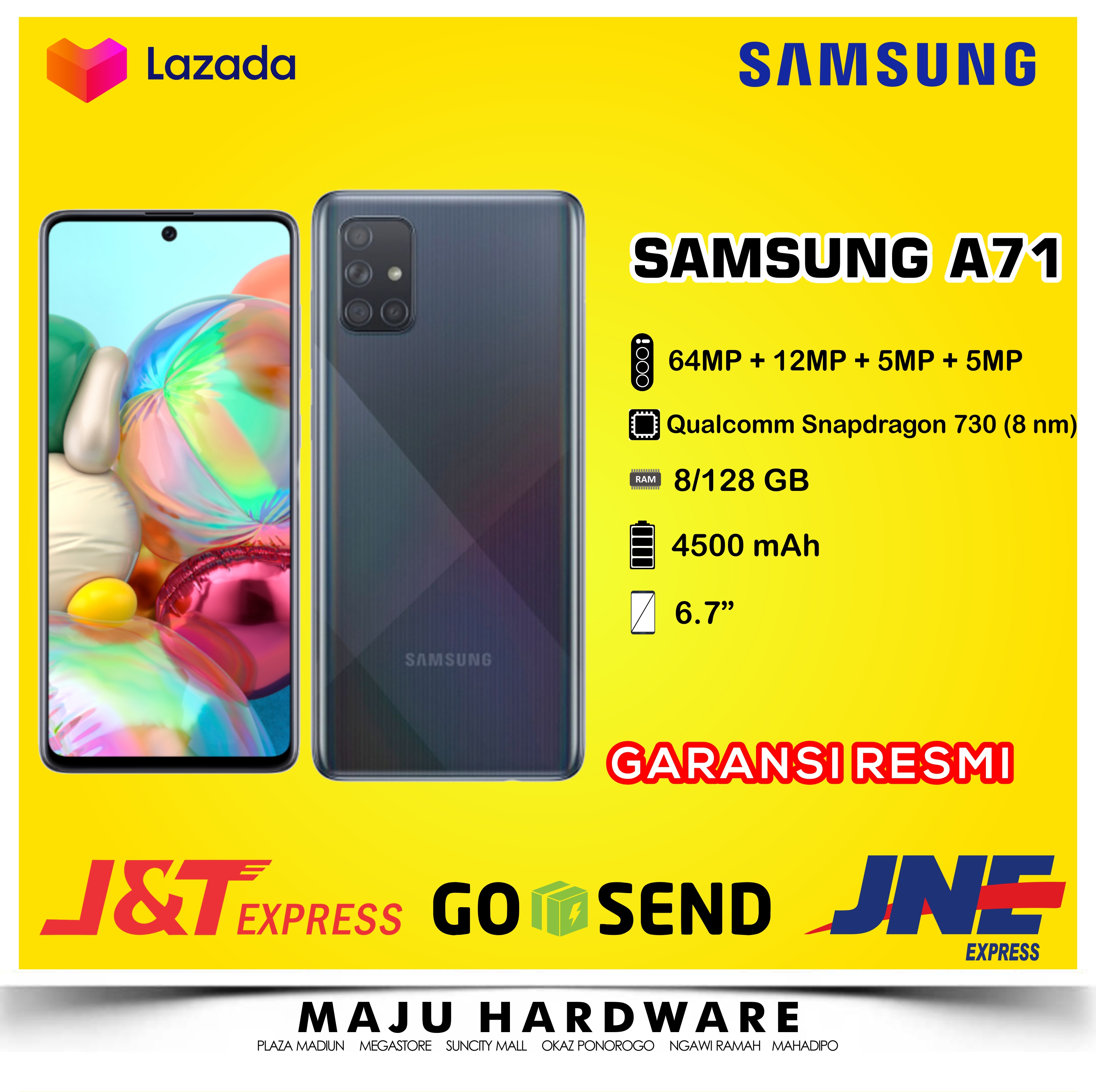 Samsung Galaxy A71 Ram 8 128 Gb Kamera 48mp Snapdragon 730g Garansi Resmi Lazada Indonesia
