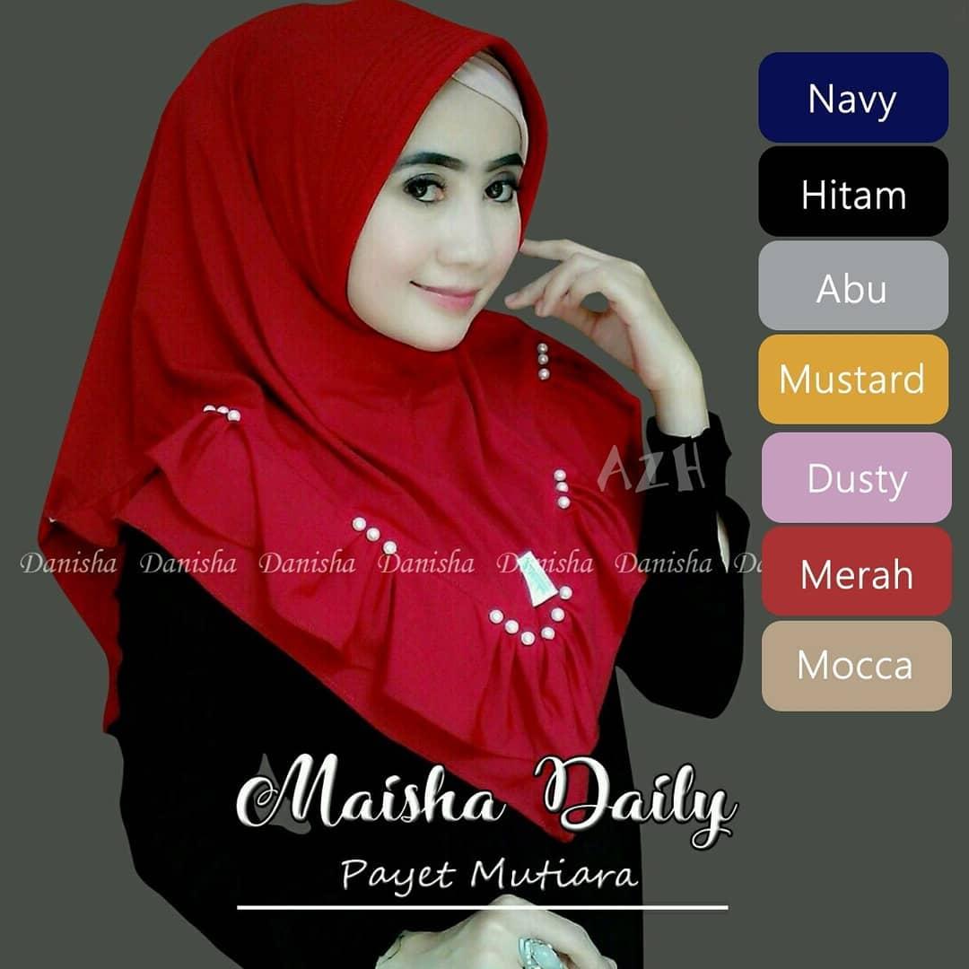 TF PROMO Bisa Bayar di Tempat (COD) Jilbab Murah Maisha Daily Mutiara Hijab Instan Mewah Kerudung Instan Khimar Instan