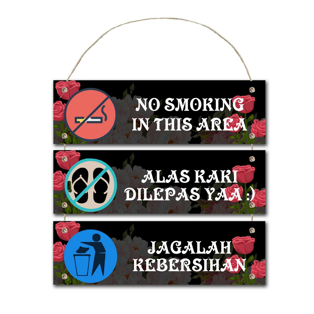 Flashpixel Hiasan Dinding CMAQ Jagalah Kebersihan 3 susun | Lazada