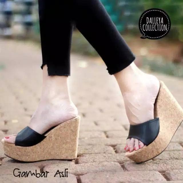 DARAMI - Dalleya real pict wedges sandal kokop selop casual simple