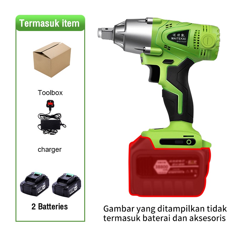 [COD+Dikirim Dalam Waktu 24 Jam] Tixx Tool 288V Impact Wrench 520 N.m 1