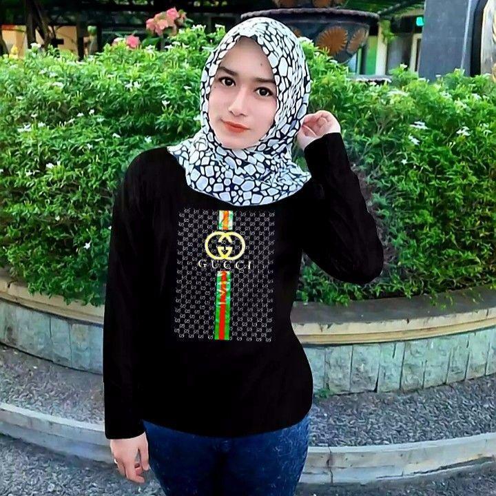 TERBARU!!! Isabella.fashion Tshirt/ Kaos Wanita. Baju Atasan Gucci Lengan panjang 100% bahan Katun-TERBARU DAN TERLARIS KAOS BAJU CEWEK /ATASAN ABG/BAJU DISTRO WANITA/KAOS OBLONG/TUMBLR TEE