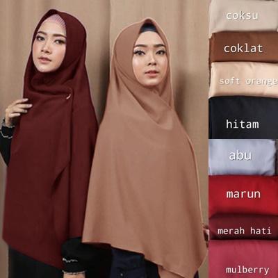 Jilbab / Hijab SEGIEMPAT WOLFIS 130x130 cm - Khimar Kerudung Segi Empat 4 Syari Murah Kerudung Square