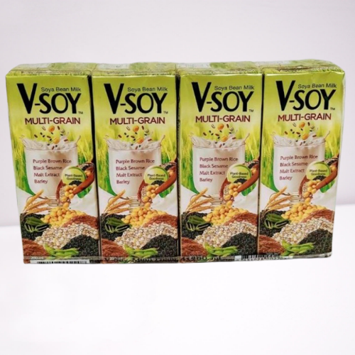 Vsoy Milk Susu Kedelai Multi grain 200ml vsoy multi grain 4packx200ml