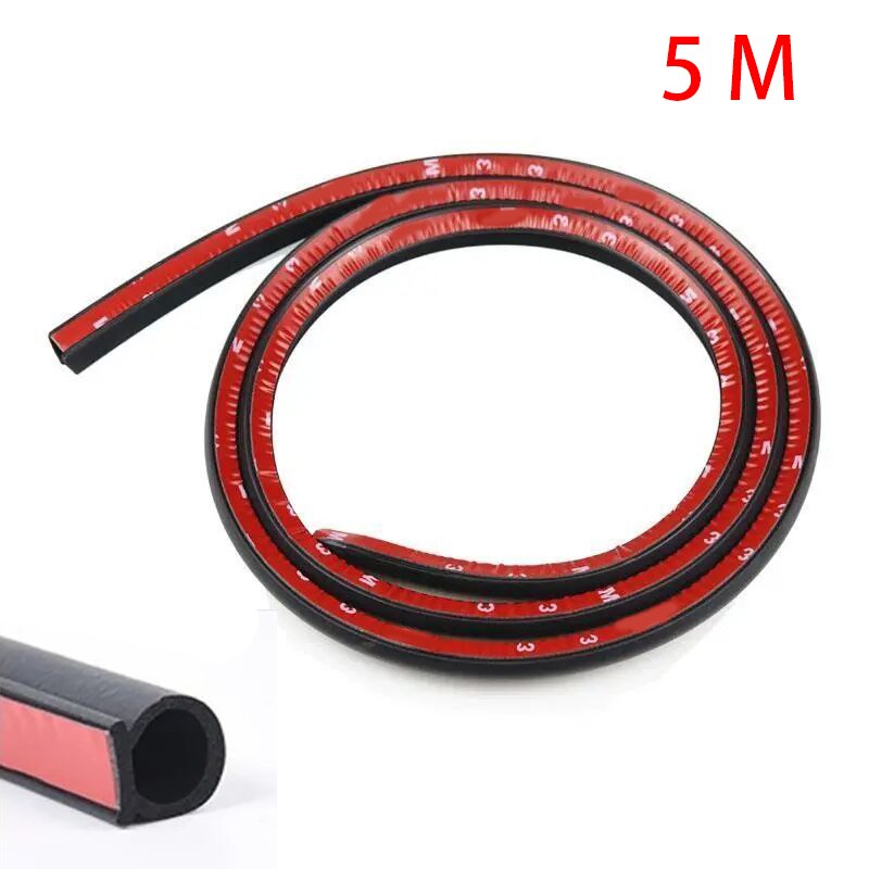 5M Car Rubber Door Big D Type Car Door Seal Strip Universal Noise