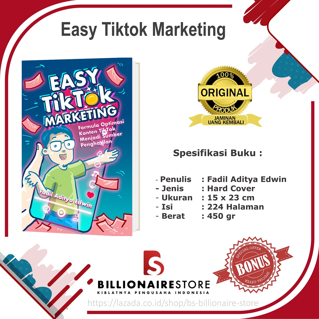 Buku Easy Tiktok Marketing Billionaire Store Fadil Aditya Edwin buku-easy-tiktok-marketing-billionaire-store-fadil-aditya-edwin