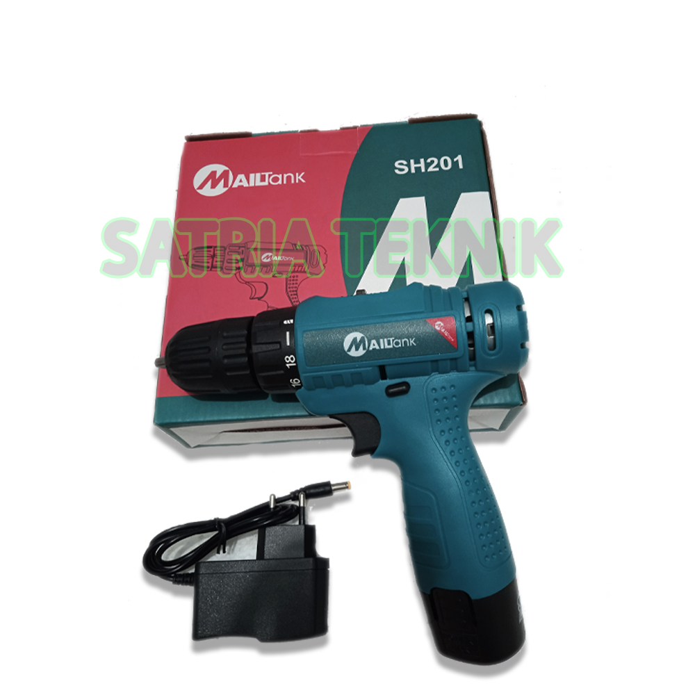 (COD) Mesin Bor Baterai 12v Mailtank SH201 Cordless Drill 12 Volt ...