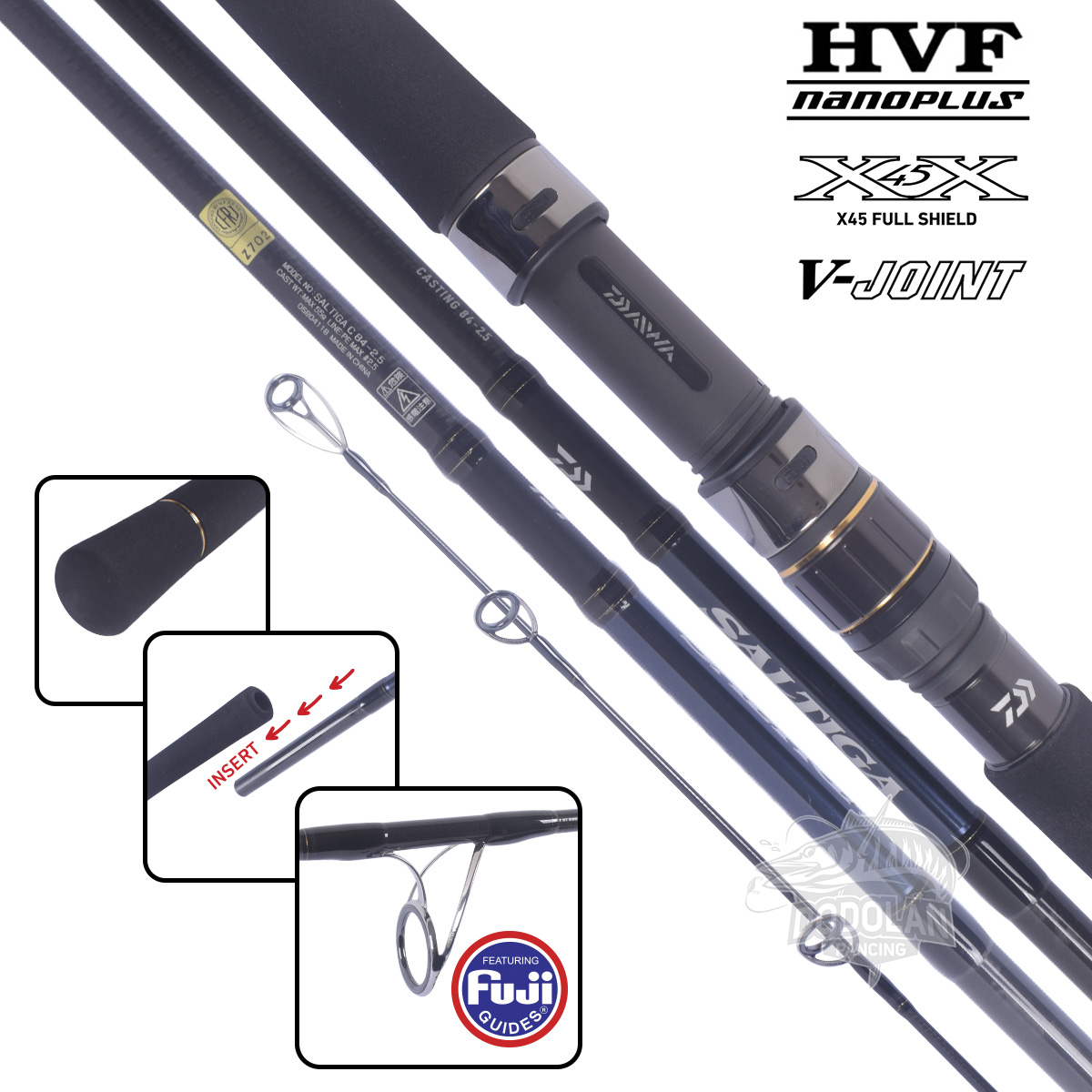 ロッド SALTIGA CASTING 84-2.5 ダイワ オフショアロッド ソルティガ C 84-2.5(スピニング 2ピース