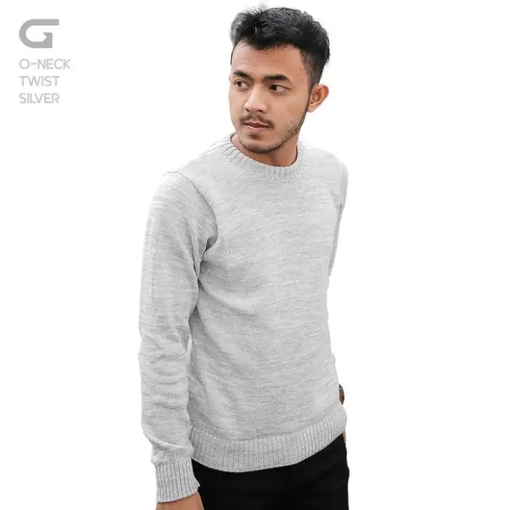 silver sweater